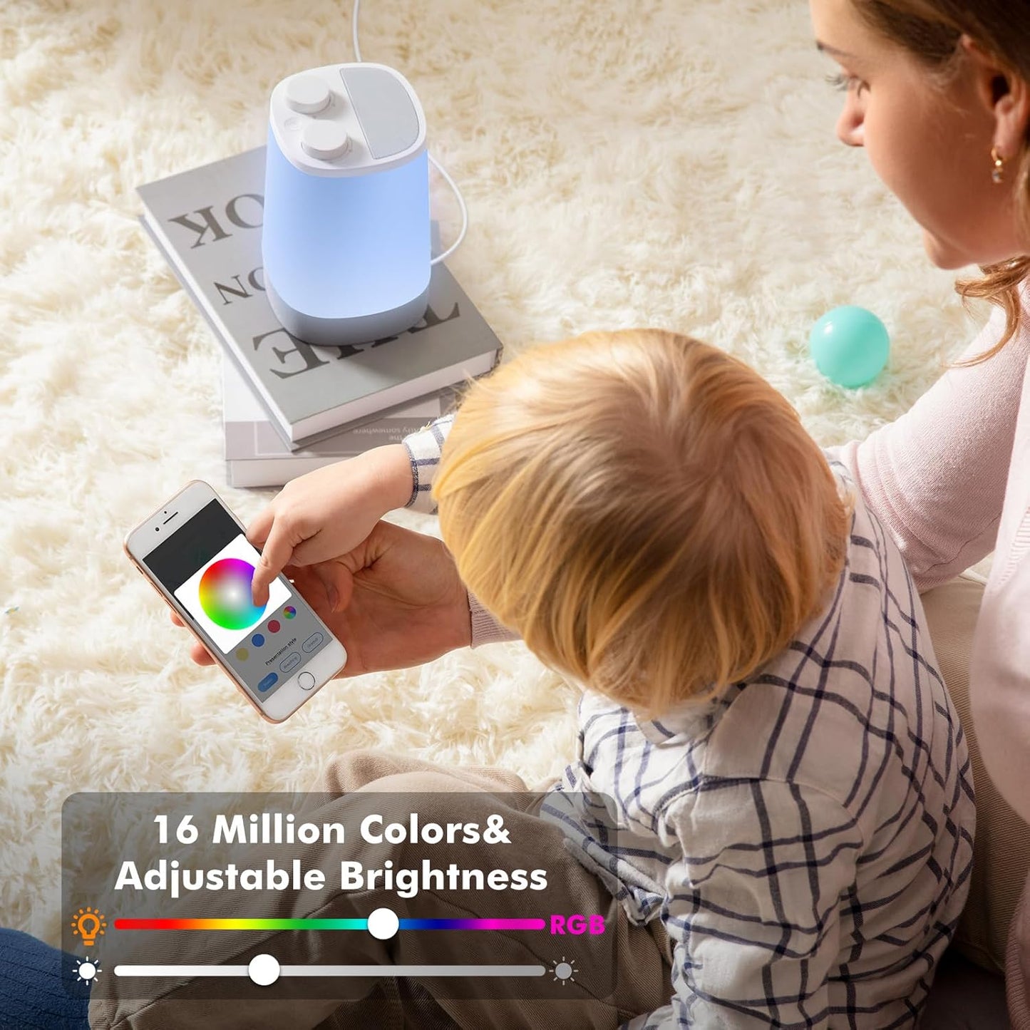 Skiennix Baby Sound Machine - Nursery Night Light & White Noise for Sleep | APP Control & Sleep Trainer