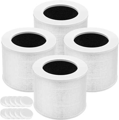 LEVOIT Core Mini Replacement Filter - 4 Filters & 10 Fragrance Sponges for Core Mini Air Purifier