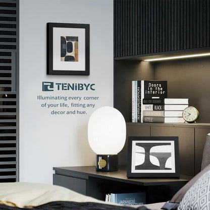 TENIBYC 8.5 by 11 Picture Frame Set of 3 - Black Woodgrain, Solid Wood & HD Tempered Glass, Table Display or Wall Hanging