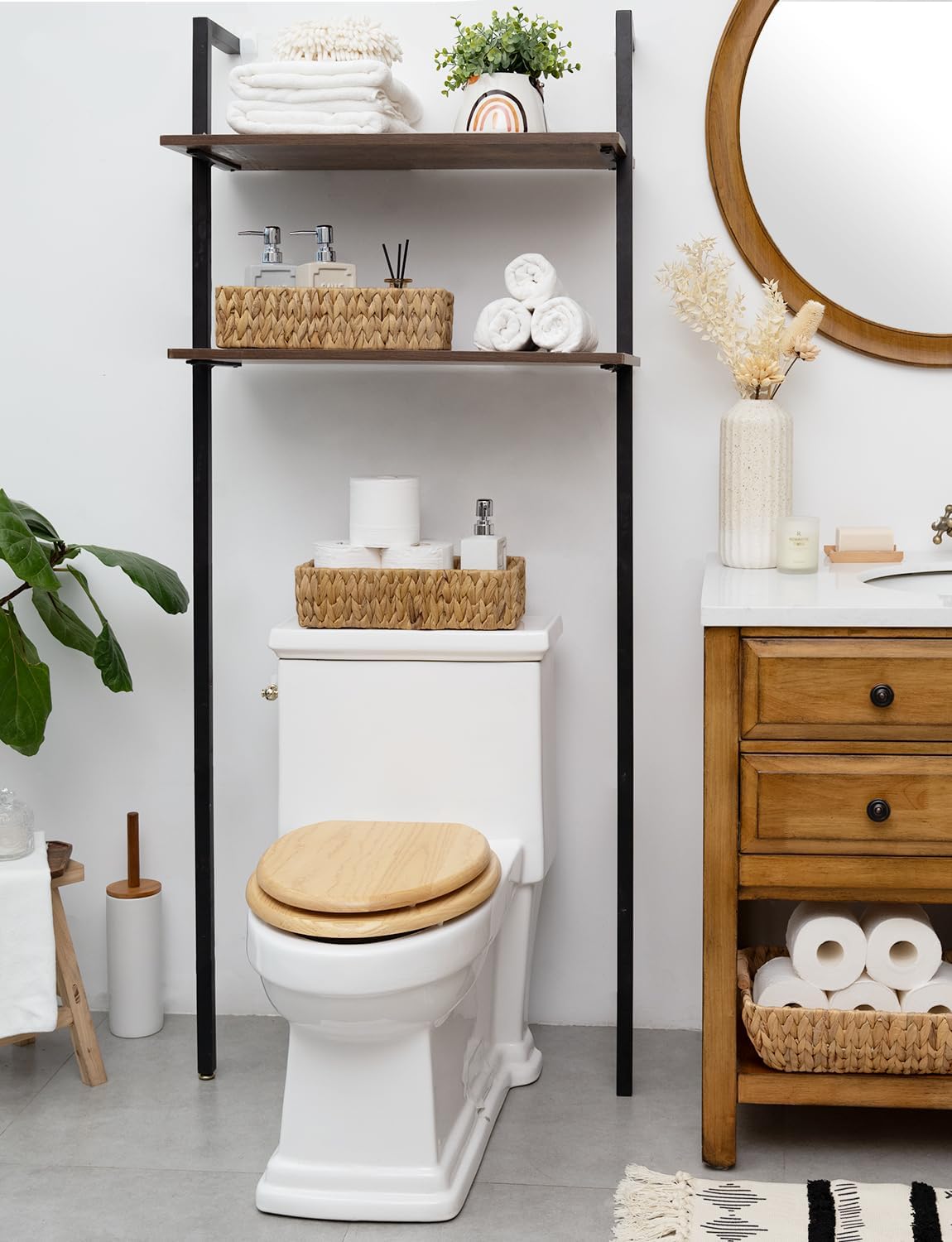 StorageWorks Water Hyacinth Basket - Stylish Wicker Storage for Toilet Paper | 14.25"L x 6.5"W x 3.75"H