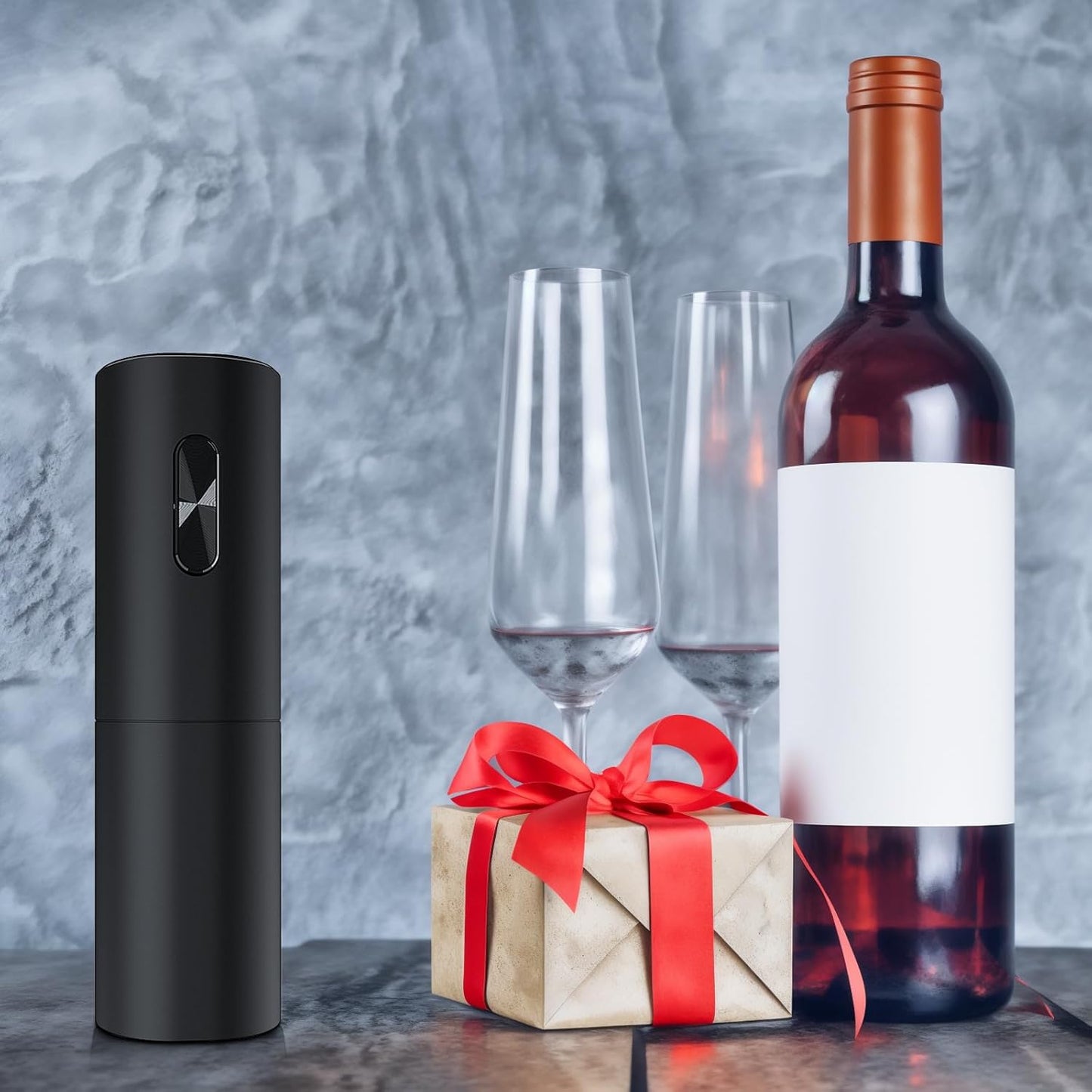 Wine Bottle Opener,Corkscrew Wine Bottle Opener Kit with Foil Cutter,Battery Operated,Suitable for Travel, Gathering, Party, Dating, Gift.