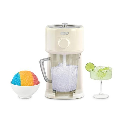 Dash Deluxe Shaved Ice & Sushy Maker with Serving Pitcher, 1L, Multi-Purpose Ice Shaver Machine for Homemade Shaved Ice, Snow Cones, Slushies, Cocktails & More - Cream