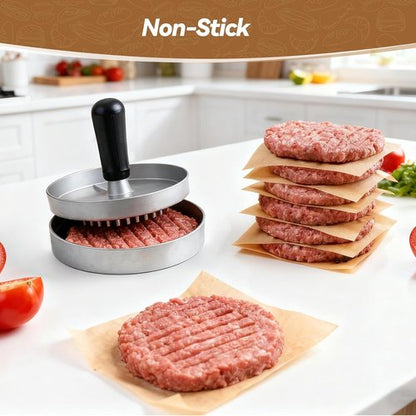 Heavy Duty Patty Paper Sheets - 360 Count Unbleached Parchment Squares for No-Stick Burger Separation | 6"x 6"