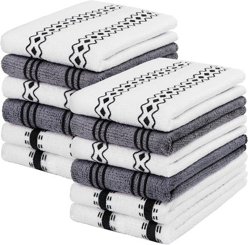 HOMEXCEL Microfiber Cleaning Cloths - Lint-Free, Highly Absorbent Kitchen Towels | 12 Pack