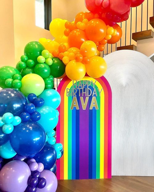 KBZVNAF Rainbow Balloons - 50 Pack of 12-Inch Assorted Bright Latex Balloons for Parties & Celebrations
