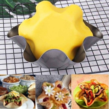Skiennix Non-Stick Baking Bowls - Carbon Steel Tortilla Bowl Maker | 1 Pc Black Salad Bowl Pan