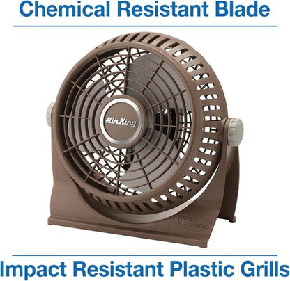 Air King 9525 9-Inch Pivot Fan - 2-Speed Adjustable Airflow for Ultimate Comfort