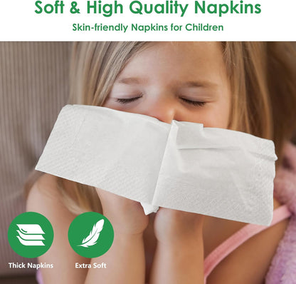 Disposable Napkins - 300 Pack 13"x13" | Eco-Friendly 2-Ply Paper Napkins for Parties & Everyday Use - Soft & Absorbent, White
