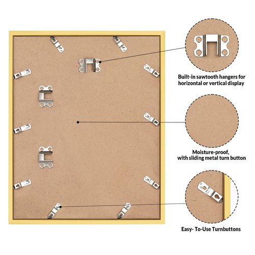 LaVie Home 20x30 Picture Frame for Wall Display, 20x30 Gold Picture Frame with HD Plexiglas, 20 x 30 Poster Frame 1 Pack, Display Frame for Vertical or Horizontal, Classic Collection