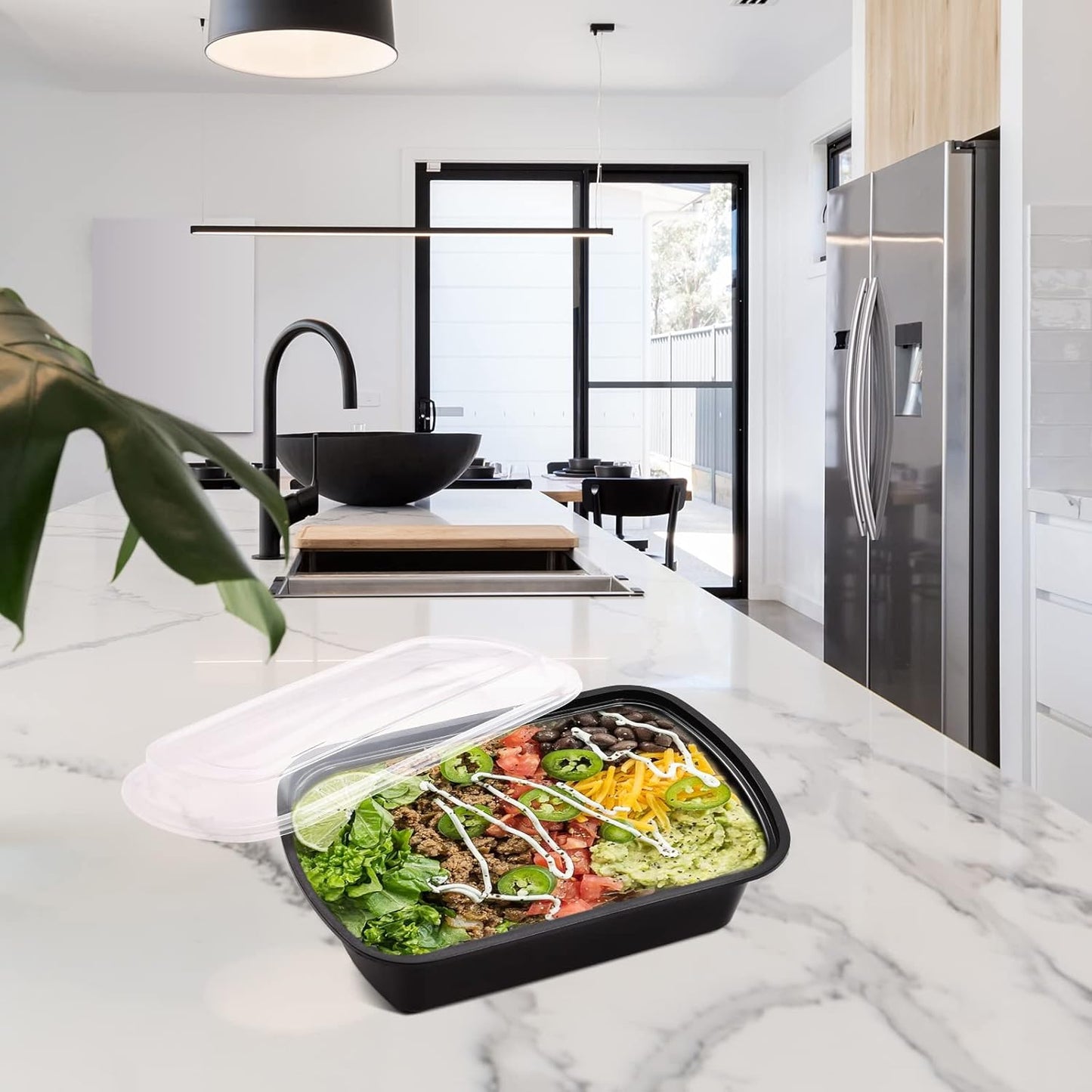 Skiennix 38oz Meal Prep Containers - Extra Large, Thick, Reusable & BPA-Free | 30-Pack, Microwave Safe