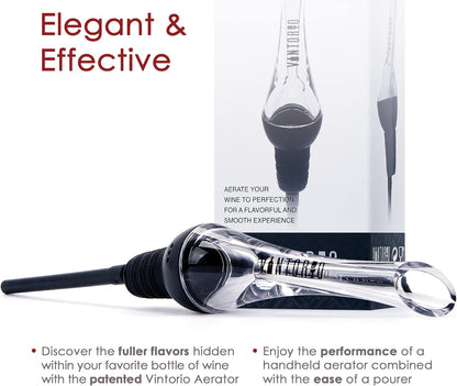 Wine Aerator Pourer and Replacement O-Rings and Air Tubes by Vintorio