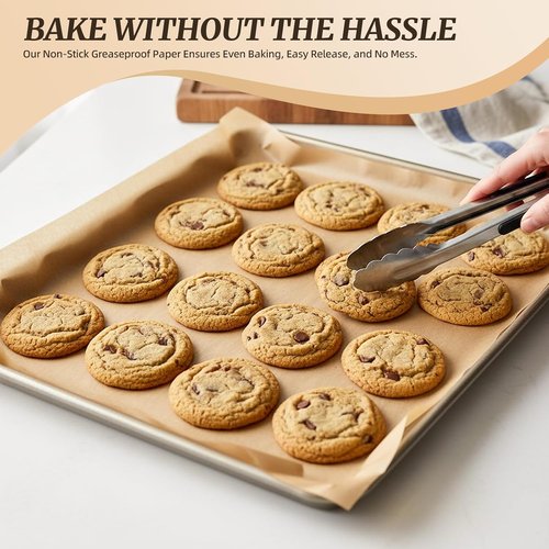 JAZB Parchment Paper Sheets - 400 Pcs Non-Stick Baking Paper for Bread, Cakes & Cookies | 12x16 Inches