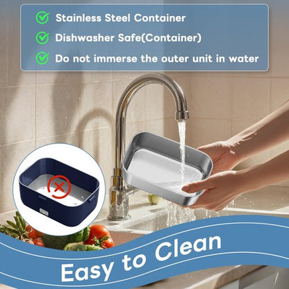 DUPASU Electric Lunch Box for Adults: 100W Heated Lunch Box Food Warmer, 1.8L Portable Fast Heating Lunchbox Food Heater or Car, Truck, Work, Travel, Lonchera Elctrica Porttil 12/24V/110-230V