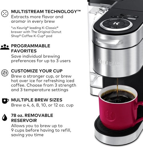 Keurig K-Supreme Plus Coffee Maker - MultiStream Technology, Customizable Strength & Temperature, 78oz Reservoir