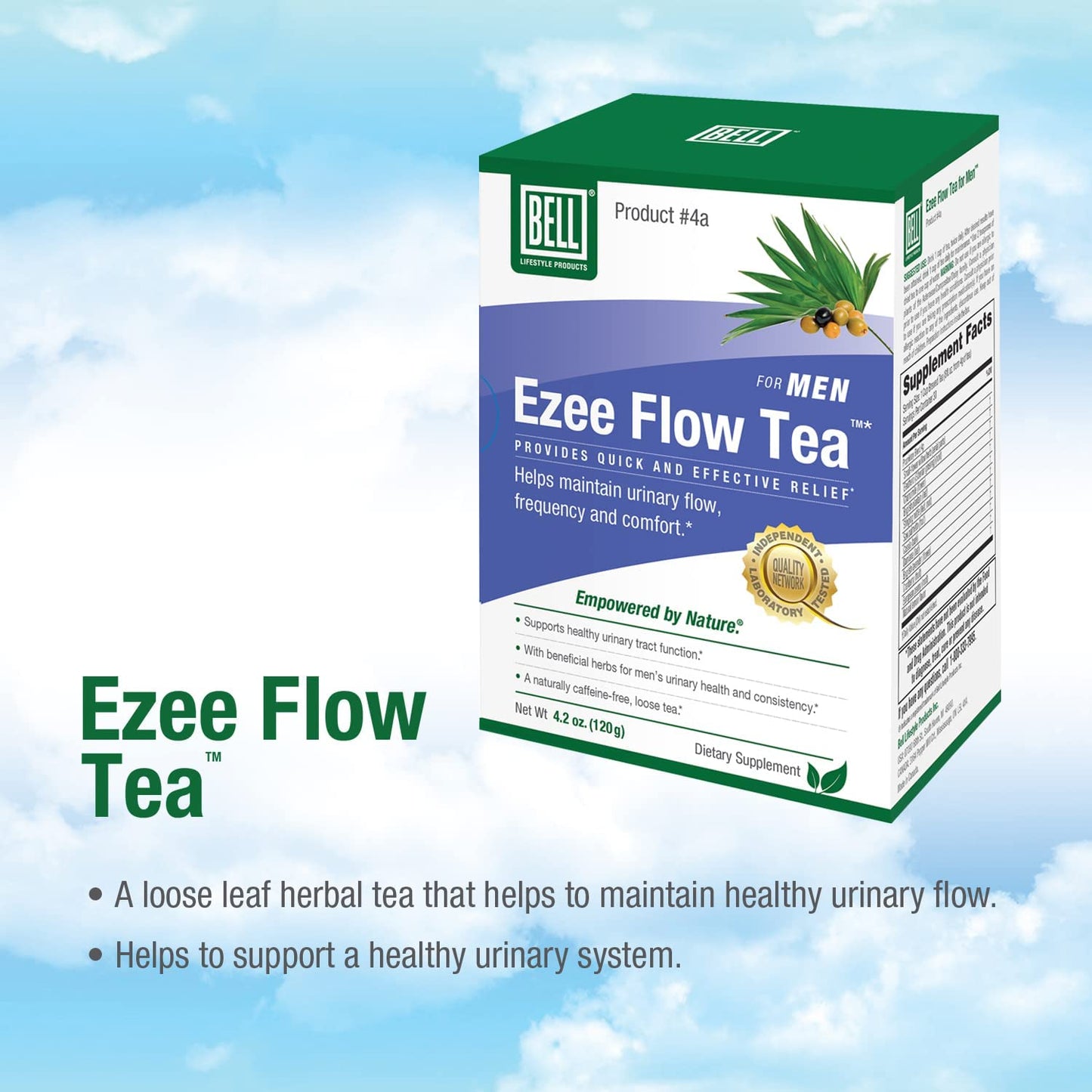 Bell Ezee Flow Urinary Support Tea for Men -A Natural Solution - Helps Ease The Flow and Normalize Urinary Frequency Without The Burning and Dribbling