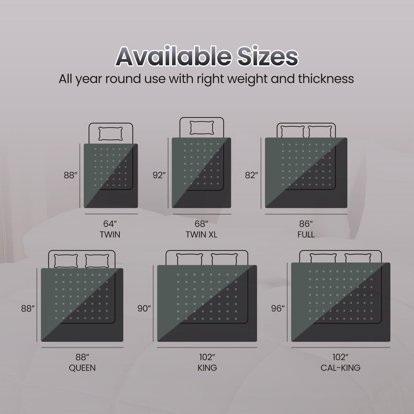 Utopia Bedding Queen Comforter Duvet Insert, Reversible Black/Grey Quilted Comforter with Corner Tabs, Box Stitched Down Alternative Comforters Queen Size 88 x 88 inches