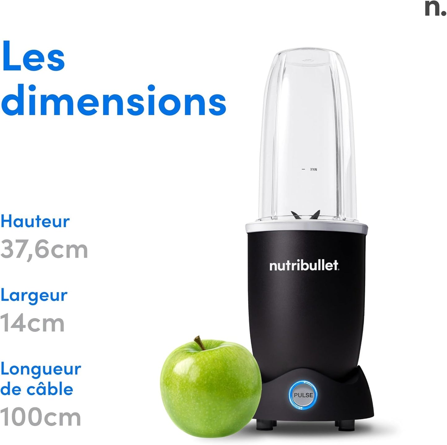 Nutribullet Pro+ 1200 Watt Personal Blender - Pulse Function | Sleek Black Design