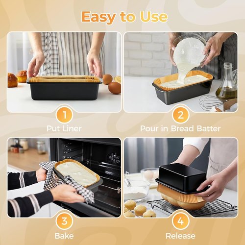 Loaf Pan Liners | 155 Pcs Non-Stick Parchment Paper for Easy Cleanup - 9x5 Inch for Sourdough, Cakes & Breads