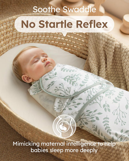 Yoofoss Baby Swaddle Sack - 100% Organic Cotton, Adjustable & Breathable for Newborns 0-3 Months