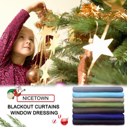 NICETOWN Blackout Curtains - Thermal Insulated Light-Reducing Draperies | 52" x 63", Grey, 2 Panels
