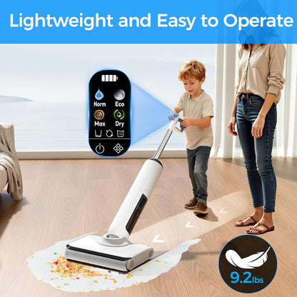 Skiennix Cordless Wet Dry Vacuum Cleaner - 23KPa Power, 45 Min Runtime, Self-Cleaning Design, Anti-Tangle Brush for Pet Hair