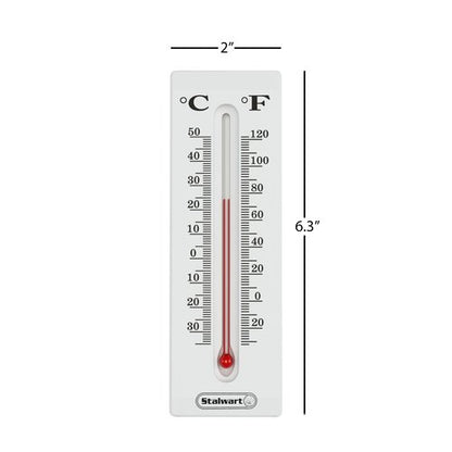Hide a Key for House, Car, and Safe Keys- Temperature Reading Indoor and Outdoor Working Wall Mount Thermometer with Key Storage by Stalwart