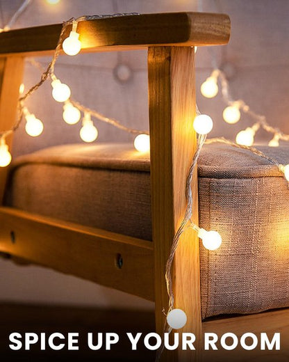 Globe 43 Ft String Lights - 100 LED Fairy Lights with Remote & Timer | Warm White Indoor/Outdoor Decor