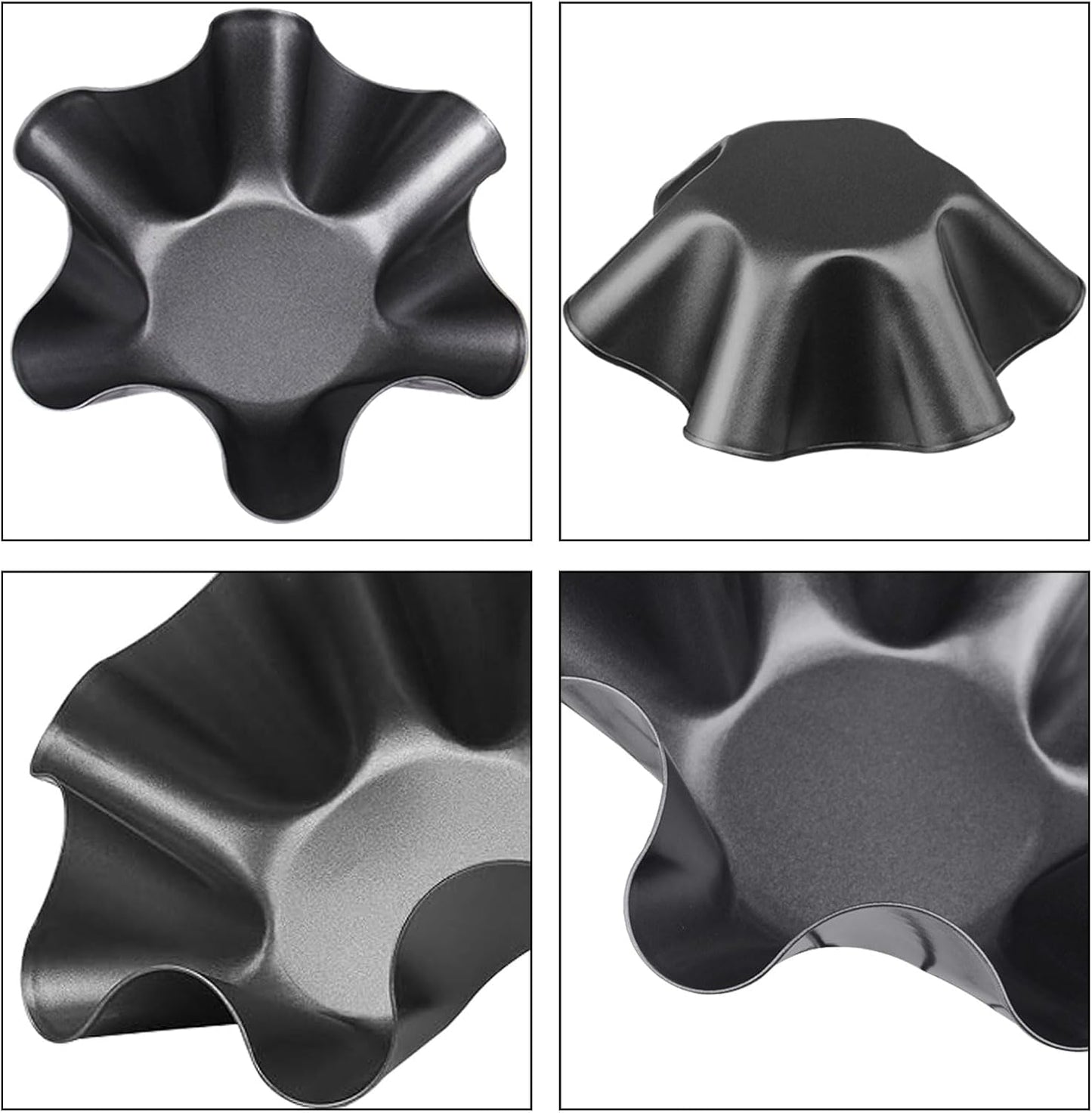 Nonstick Taco Salad Bowl Maker by [Brand Name] - Carbon Steel Tortilla Molds | 6-Inch Taco Shell Pan