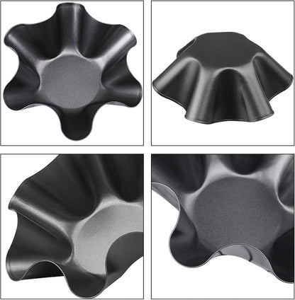 Nonstick Taco Salad Bowl Maker by [Brand Name] - Carbon Steel Tortilla Molds | 6-Inch Taco Shell Pan