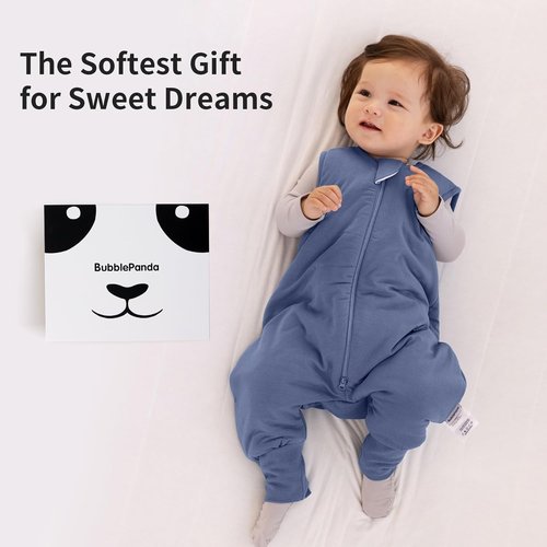 BubblePanda Toddler Sleep Sack - Super Soft Modal Sleep Bag with Feet | 12-24 Months, 1.0 Tog