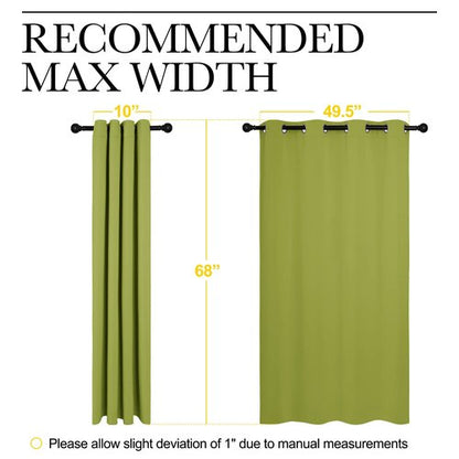NICETOWN Blackout Curtain Panels for Loft Window, Thermal Insulated Solid Grommet Top Blackout Draperies/Drapes for Window (1 Pair, 55 x 68 inches in Fresh Green)