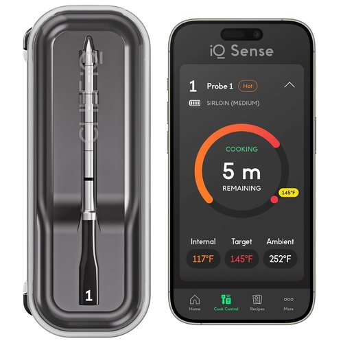 CHEF iQ Sense | Smart Wireless Meat Thermometer | Ultra-Thin Probe with WiFi | 1000°F Heat Safe | Perfect for BBQ, Grill, Oven, Smoker, Air Fryer