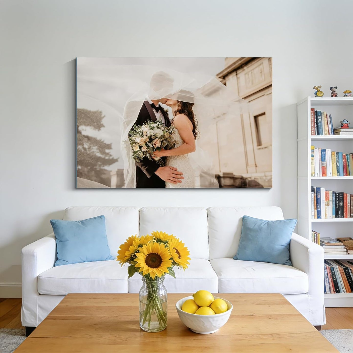 PrintToucan Custom Canvas Print - Personalized Photo Wall Art | 16x24 IN Customized Gift for Couples & Family Decor