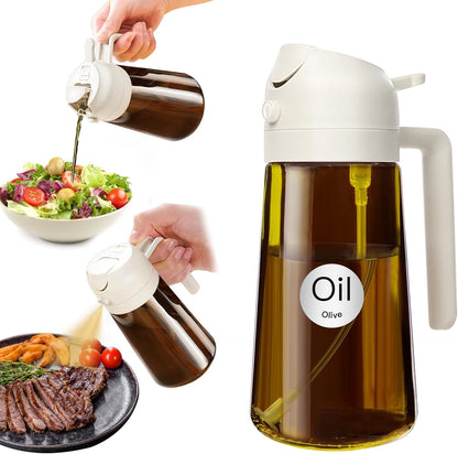 YARRAMATE 16oz Clear & Dark Brown Oil Sprayer - Versatile Kitchen Tool for Easy Cooking