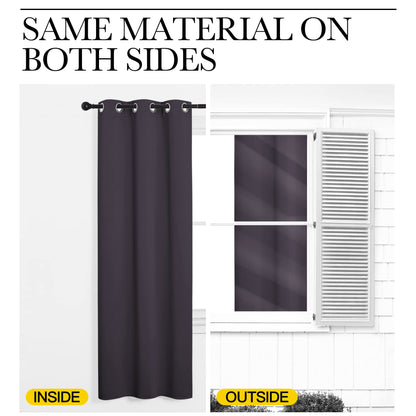 NICETOWN Greyish Purple Blackout Curtains 68 inches Length for Living Room, 2 Panels, 55" Wide, Thermal Insulated Decoration Drapes for Bedroom Window