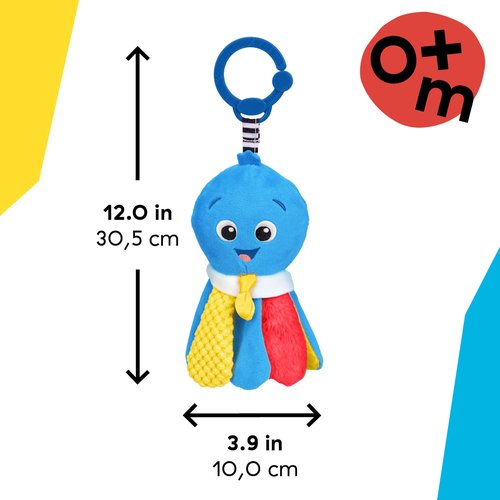 Baby Einstein Take Along Opus Octopus Soother, Portable Musical Sensory Toy with Stroller Clip, 20 Melodies and Calming Sounds for Newborn Baby, Plush Travel Toy 0-36 Months