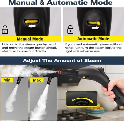 Waitbird Handheld Steam Cleaner - 21 Accessories, 248°F High Temperature for Home & Floors
