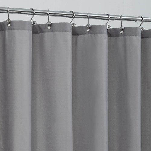 ALYVIA SPRING Long Fabric Shower Curtain Liner Waterproof - 72" x 74", Soft & Lightweight Longer Shower Curtain with 3 Magnets, Machine Washable - 72x74, Grey