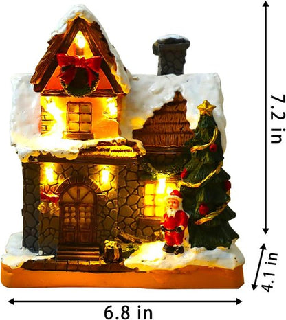 Christmas Village Houses - Warm Light Battery Operated Tabletop Decoration | Perfect Xmas Gift