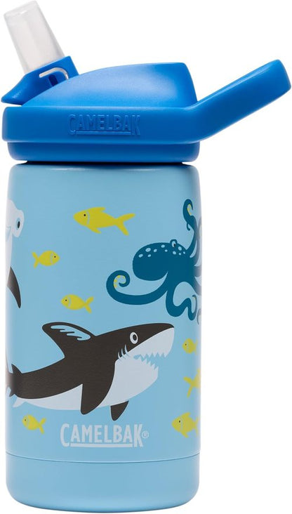 Camelbak Eddy+ Kids Water Bottle - 12oz Insulated Stainless Steel for School | Sharks Design