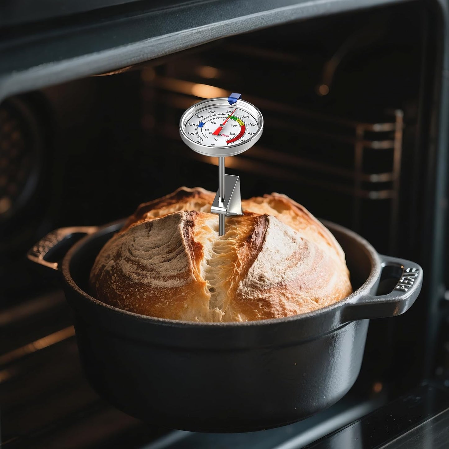 TempPro Candy Thermometer - 9" Long Probe with Pot Clip for Frying, Baking & Candy Making