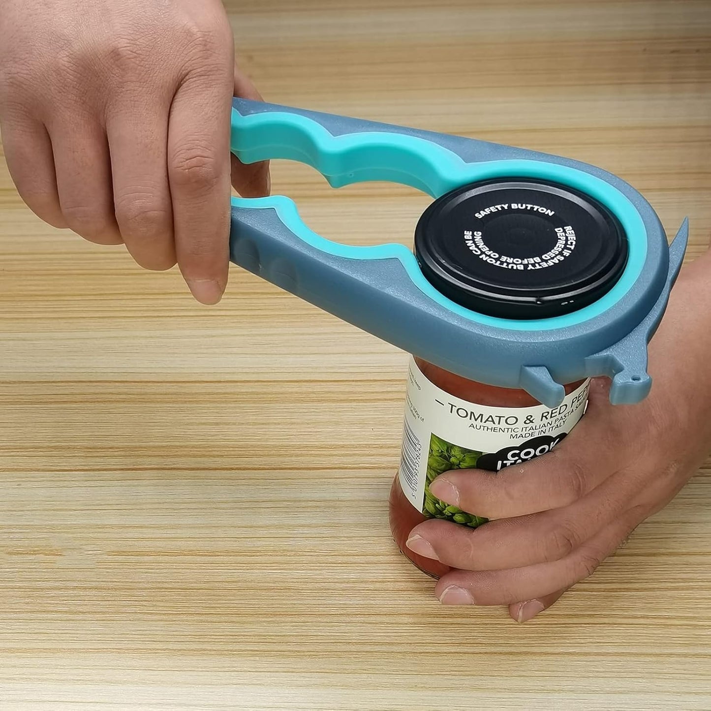 Skiennix Jar Opener - 5-in-1 Bottle Opener with Rubber Grip Pad for Seniors & Arthritis Relief