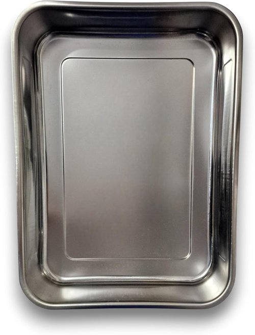 Deep Stainless Steel Baking Pan - Versatile Rectangular Roasting Sheet for Cooking & Meal Prep (14.4" x 10.4" x 2.6"), 304 Food-Grade, Dishwasher Safe