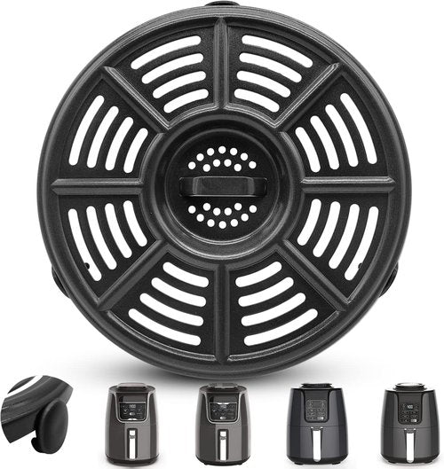GXF Air Fryer Grill Pan - Non-Stick Round Grill Plate for Ninja 4 QT & 5.5 QT Air Fryers | 8.2 IN, Dishwasher Safe