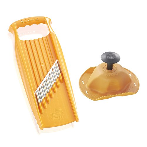Berner BORNER PL Thick Sliced Potato Waffle Slicer XXL + Safety Holder Set Orange 5O52050saf