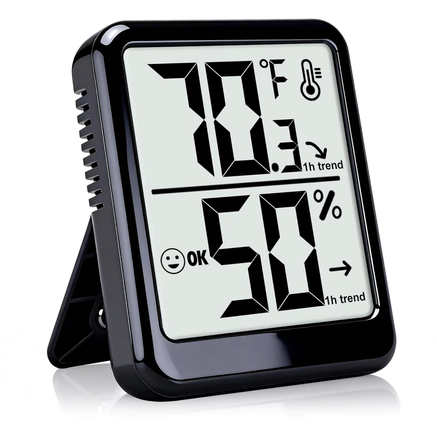 Regine Switzerland Digital Room Thermometer & Hygrometer | Accurate Temperature & Humidity Monitor for Home, Office, Pets, & Plants - AAA Battery Included