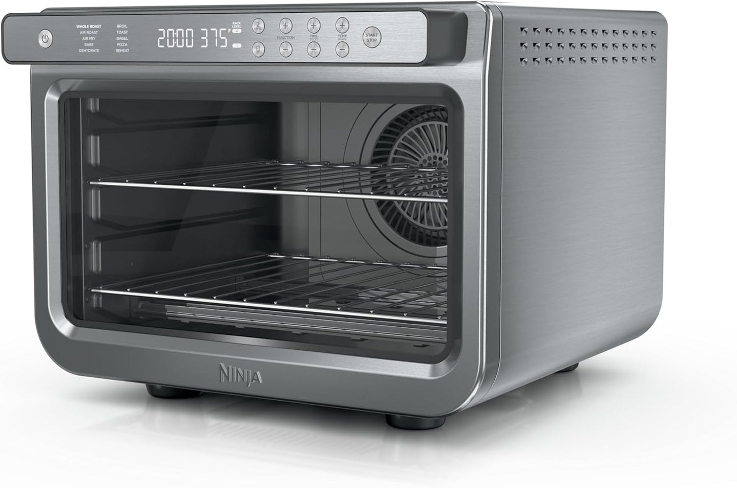 Ninja Air Fryer & Toaster Oven - Prestige Smart XL Countertop Oven | Bakes 20 Cookies & Fits 12lb Turkey | 1800 Watts | Stainless Steel