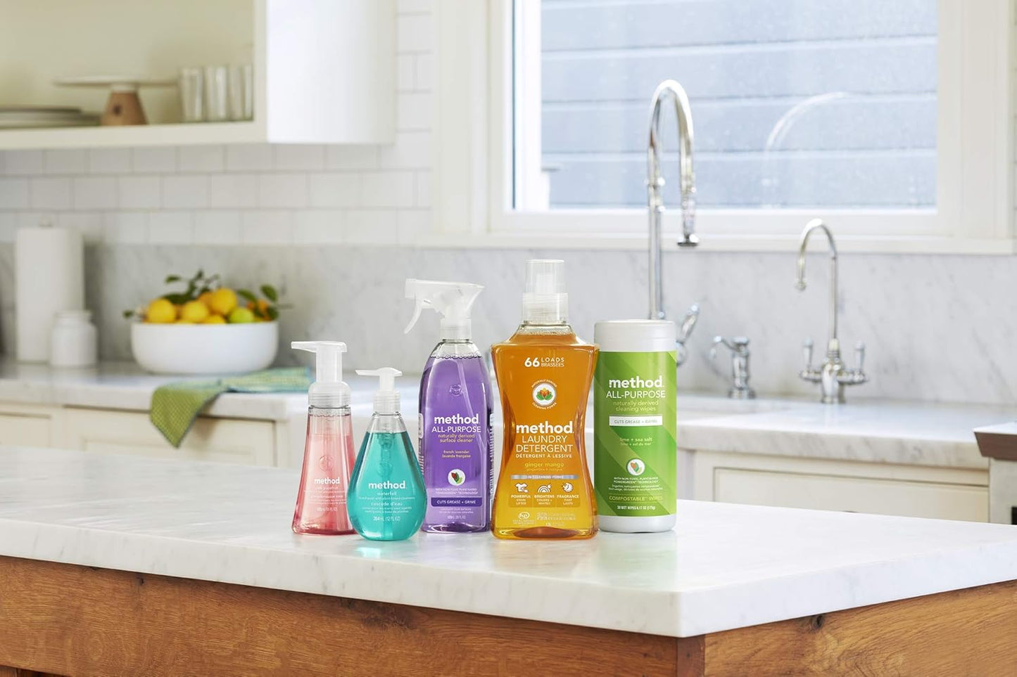 Method All-Purpose Cleaner Spray - Pink Grapefruit Scent | Ideal for Counters & Tiles - 28 Fl Oz (Pack of 8)