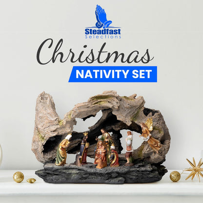 Steadfast Selections Christmas Nativity Set Indoor, Nativity Scene for Christmas Indoor, Pesebre De Navidad, Small Nativity Sets & Figures