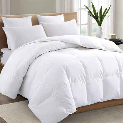 TEXARTIST Premium 2100 Series Queen Comforter All Season Breathable White Comforter Soft 4D Spiral Fiber Quilted Down Alternative Duvet Insert with Corner Tabs Luxury Hotel Style (88"x88")